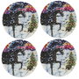 Hermia Set de 4 Manteles Individuales Multicolor de 37 cm